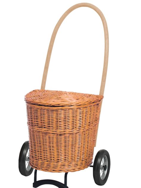 Shopping Basket With Wheels Lets Get Trollied Top Wicker Trolley