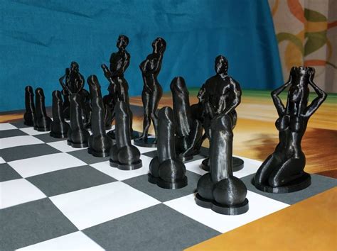 Adult Erotic Chess Hot 3d Printed Set Etsy