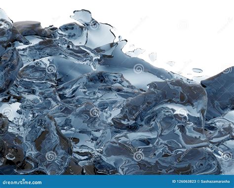 Splashing Blue Sparkling Pure Water Abstract Nature Background Stock