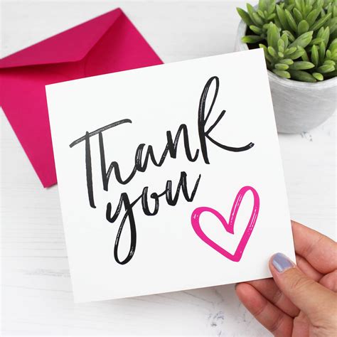 Typographic Thank You Card By Purple Tree Designs