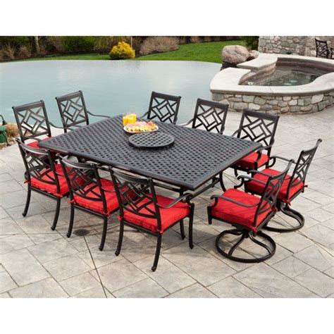 Ideal for patios and decks, this set provides the perfect space for dining al fresco or game night. Alfresco Home Sarasota Cast Aluminum 60 x 84 in ...