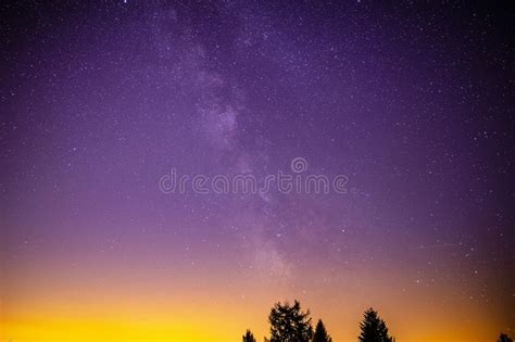 Night Sky Stars In Switzerland From Cardada Locarno Stock Photo