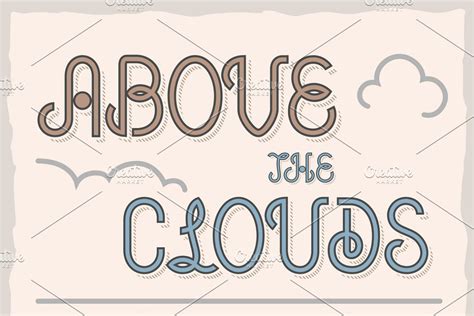 Typeface Above The Clouds Stunning Display Fonts Creative Market