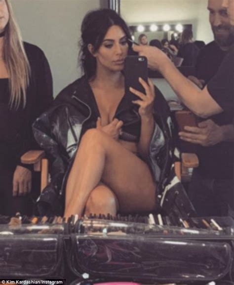 Kim Kardashian Flashes Her Thigh From The Glam Room After Revealing