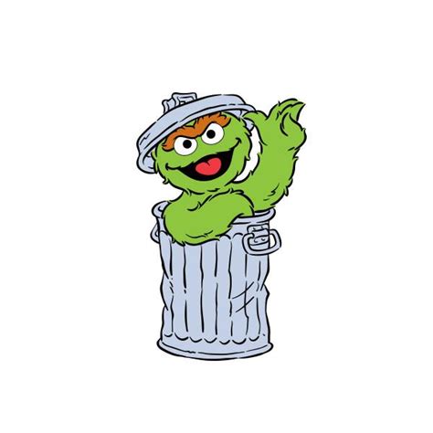 Oscar The Grouch Clipart Pencil And In Color Oscar The Grouch Clipart