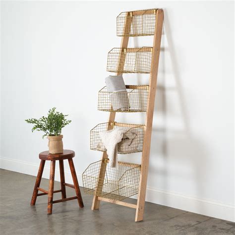 Leaning Ladder Wall Storage Ctw Home Collection