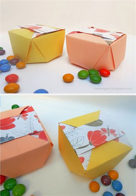 Origami Cajas Origami Cajas De Origami Origami Navideño Caja De