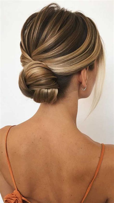 Twisted Low Bun Wedding Hairstyles Weddinghairstyles Updo Buns Low