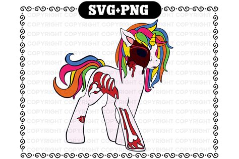 Zombie Unicorn Svg and Png Graphic by Lifua · Creative Fabrica