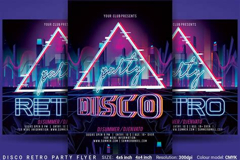 Disco Retro Party Flyer Party Flyer Retro Party Flyer