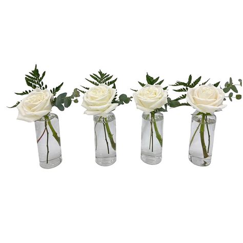 Garden White Bud Vases Breezy Day Weddings Coordination And Floral