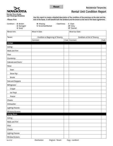Free 6 Rent Report Forms In Pdf