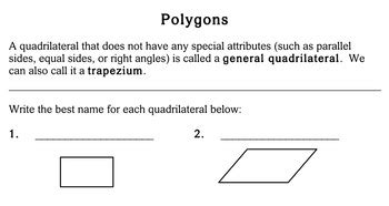 Polygons Th Grade Worksheets Individualized Math By Destiny Woods