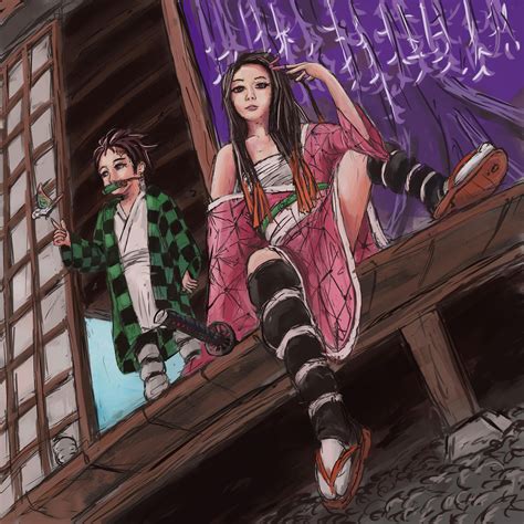 I Drew Tanjiro And Nezuko Reversed Roles Demon Slayer