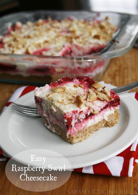 #ad i love my bird fruit feeder! Easy Raspberry Swirl Cheesecake - Sarah's Cucina Bella