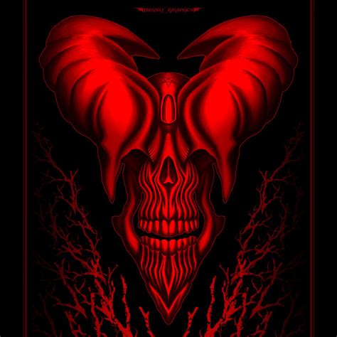 Dimart Graphics Red Skull Of Demon