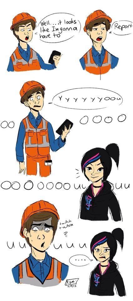 emmet and wyldstyle i love this fanart it s awesome wyldstyle lego cartoon characters as
