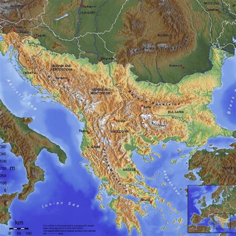 Geographical Position Of Stara Planina Mt Balkan Mountains Download