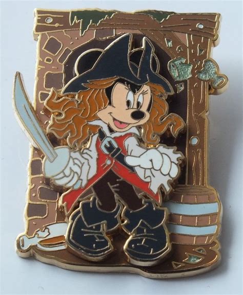 Disney Pin Pirate Mickey Mouse With Sword 2007 3d Pin On Pin 1 34