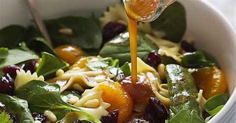 Cover and shake to combine. BEST MANDARIN PASTA SPINACH SALAD WITH TERIYAKI DRESSING ...