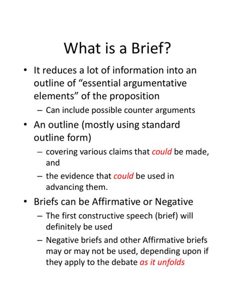 What Is A Brief What Is A Brief