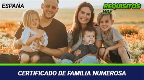 Como Solicitar Un Certificado De Familia Numerosa Guía【2024