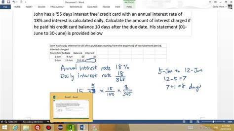 If you do nothing else on your credit card for the rest of the month (and we keep repeating the interest calculation), you'll accrue $79.98 in interest for this. How to calculate Credit Card Interest - YouTube