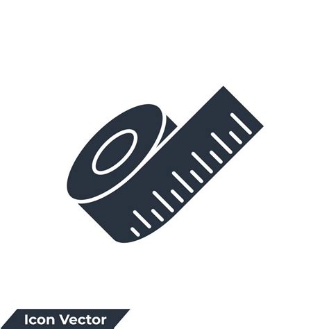Tape Measure Icon Logo Vector Illustration Measure Tape Symbol