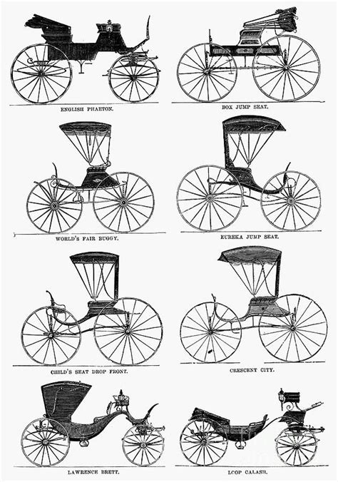 Carriage Types C1860 By Granger Horse Carriage Horse Drawn Wagon