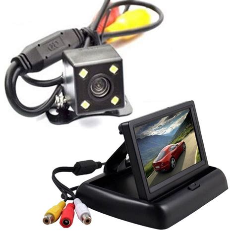 Car Rear View Camera System Kit 43 Color Lcd Monitor Night Vision