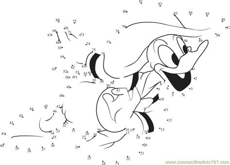 Donald Duck Smile Dot To Dot Printable Worksheet Connect The Dots