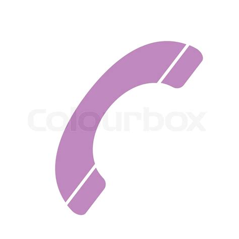 Purple Phone Call Icon Stock Vector Colourbox