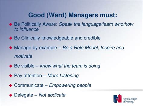 Ppt What Makes An Effective Ward Manager Powerpoint Presentation