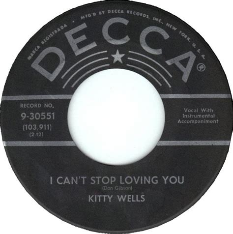 Kitty Wells I Cant Stop Loving You Lyrics Genius Lyrics