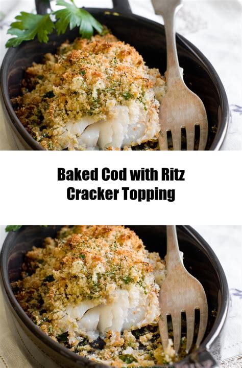 Healthy Recipes Baked Cod With Ritz Cracker Topping Recipe