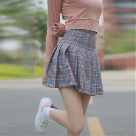 2018 women plaid skirts high waist harajuku cute sweet mini skirts fashion ladies office skirts