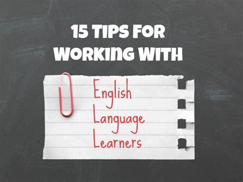15 Tips For Working With English Language Learners