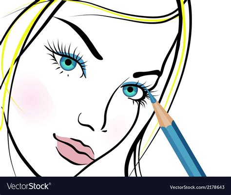 Girl With Beautiful Eyes Royalty Free Vector Image