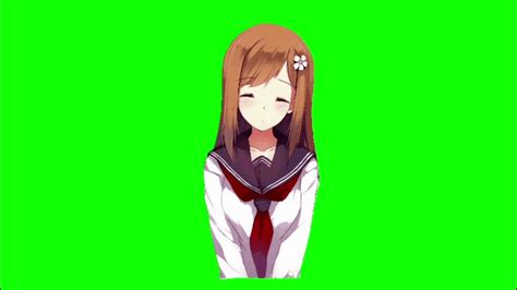 ️green Screen Effects Kawaai Anime School Girl Youtube
