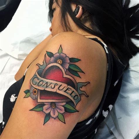 Heart Name Tattoo Tatuajes Femeninos Tatuajes De