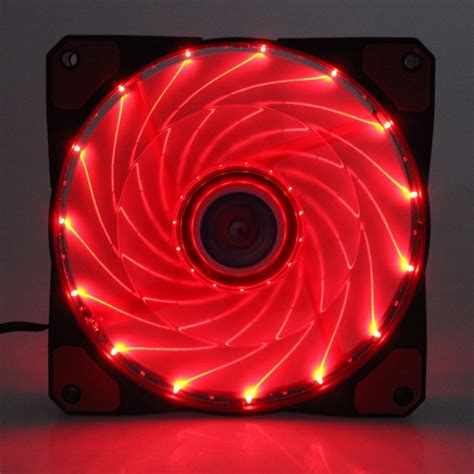 5pcs Red Led Light Computer Case Cooling Cooler Fan Dc 12v 120mm X