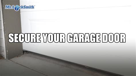 How To Secure Your Garage Door Mr Locksmith Video Youtube