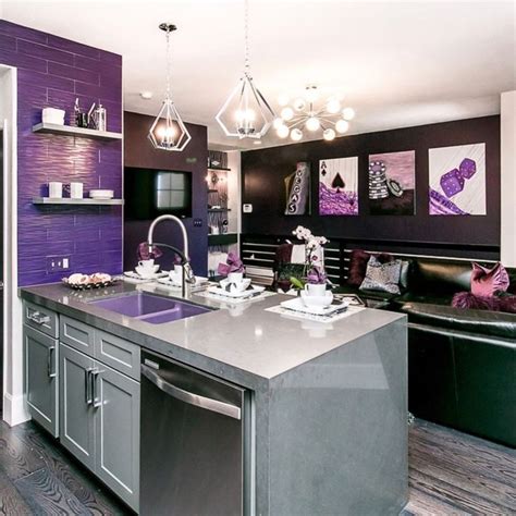 Feasthome • Wonderful To Your Kitchen Purple Kitchen Purple Room