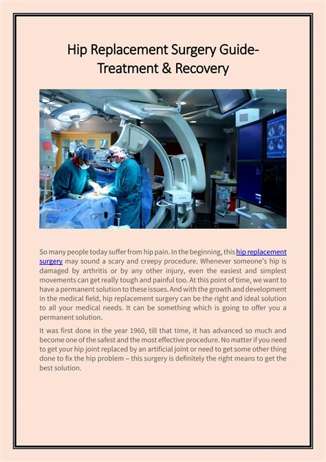Hip Replacement Surgery Guide Treatment And Recovery By Arvhospital Issuu