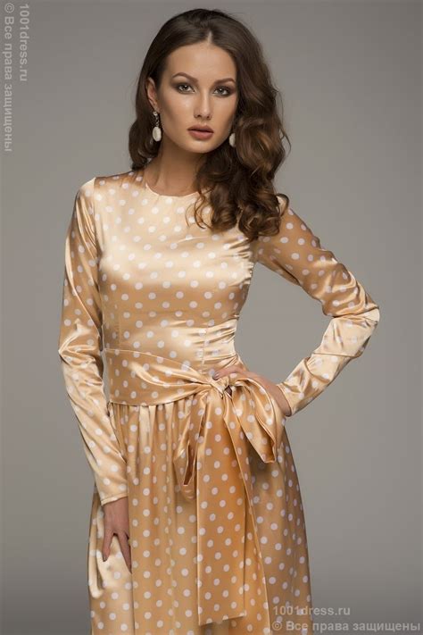 gold and white satin polka dot fitted dress ladies gown satin dresses silk satin dress