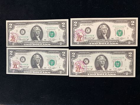 RARE Uncirculated Sequential Dollar Bill First Day Issue Stamped Serial EBay