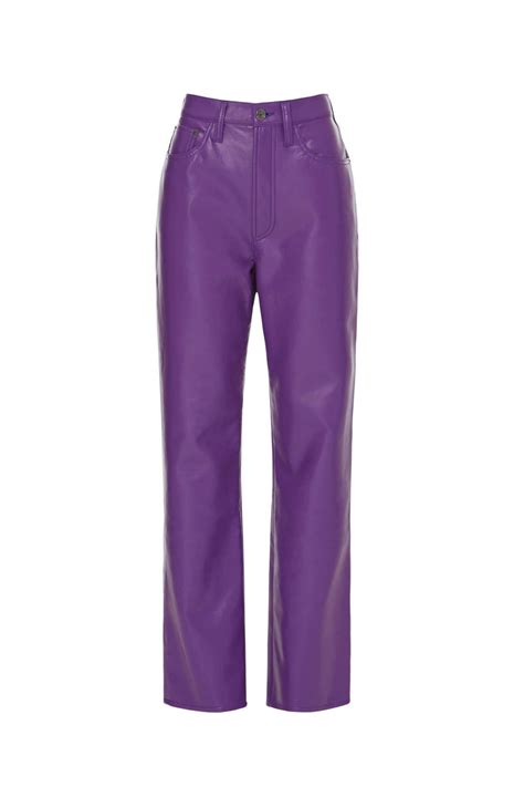 Purple Faux Leather Pants By Agolde For 65 Rent The Runway