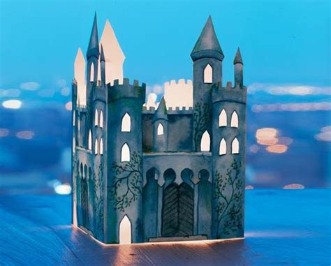 Papermau Castle Votive Lantern Papercraft By Lova Blåvarg Via