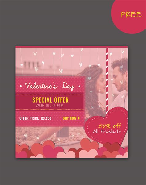 Valentines Day Offers Psd Template