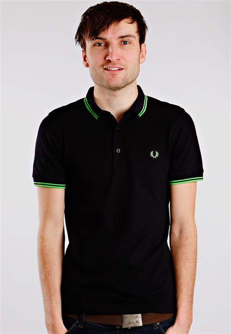 Fred Perry Small Collar Stretch Navy Polo Streetwear Shop
